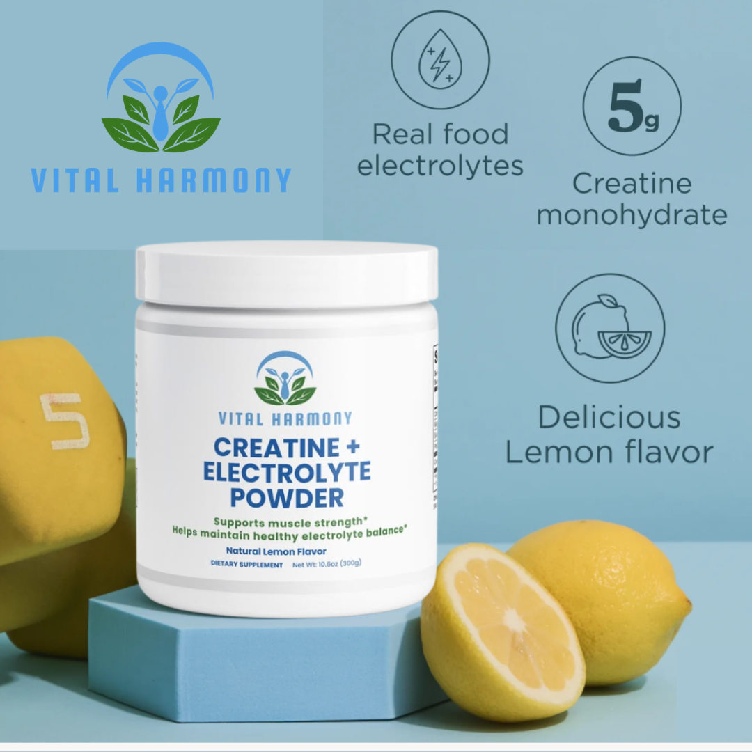 Creatine + Electrolyte Lemon Flavored Powder